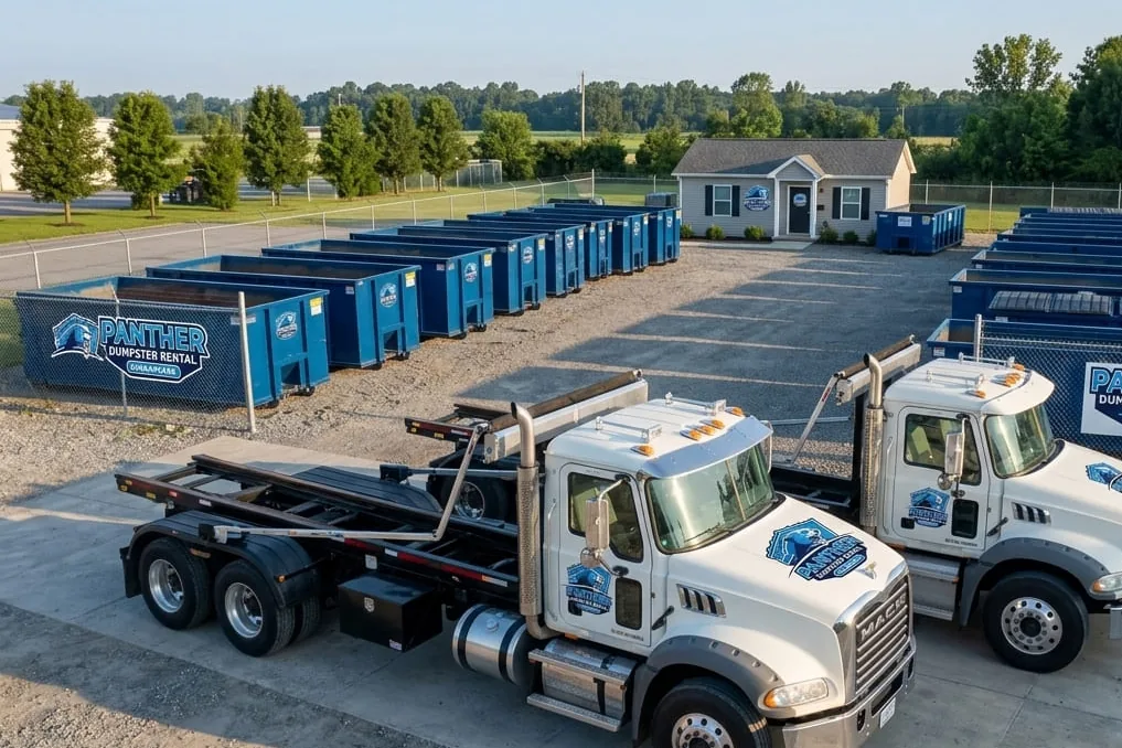 Construction dumpster on a jobsite near Chesapeake, VA